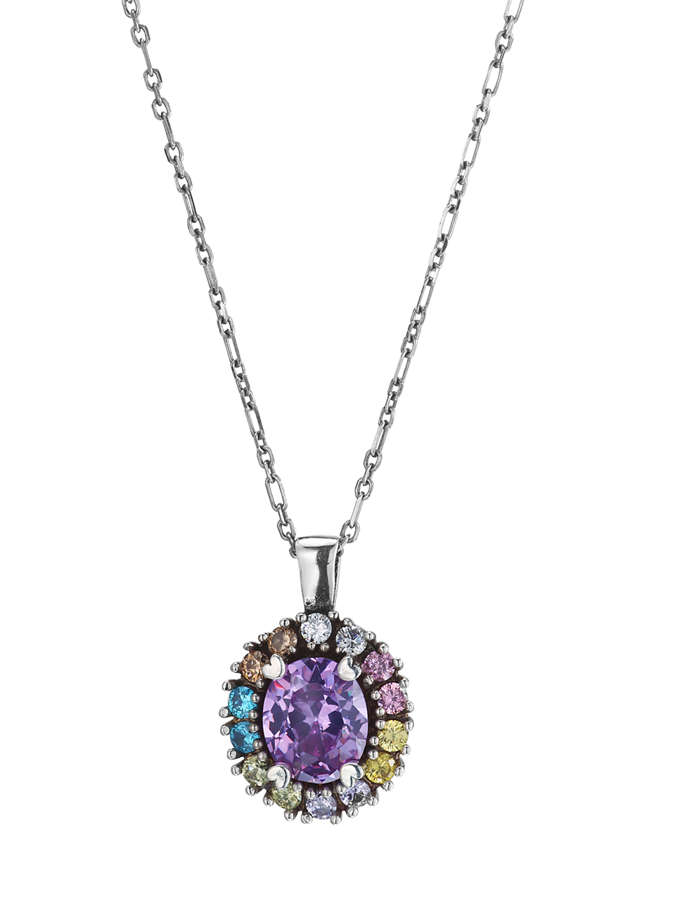 [MAXXIXI] Rainbow Necklace -purple