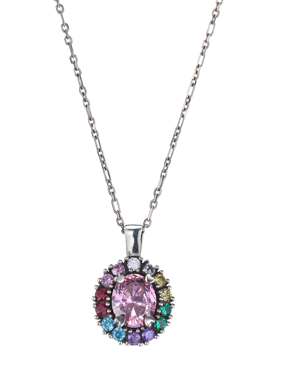 [MAXXIXI] Rainbow Necklace -pink